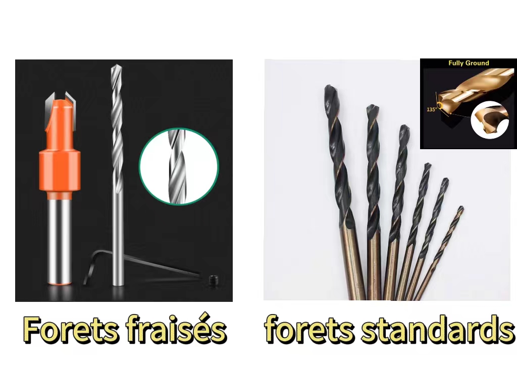 Forets fraisés vs forets standards