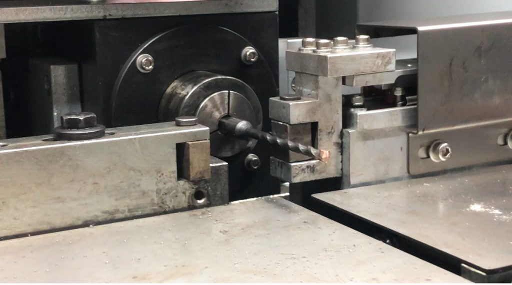 Drill bit manufacturing machine at the DLTC factory in Zhejiang, China